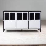 One Two Three Doors Clothes Cabinet Metal Home Storage Furniture With Glass