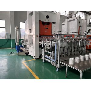 China ISO 4 Cavities Silver Alufoil Container Making Machine factory