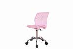 Fabric Seat Armless Office Chairs Mid Back , Adjustable Height Kids Computer