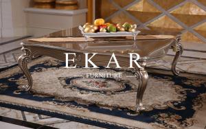 China Antique French Design Solid Wood Vintage Square Luxury Coffee Table LS-A312J factory
