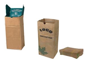 China Custom Logo Lawn Paper Bags 30 Gallon Large Capacity factory