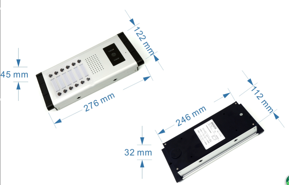 CK-104 @camera door bell7 inch color screen and Intercom Video Door Phone for multi-apartment