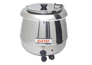China Countertop Electric Soup Kettle , Black Stainless Steel Hotel Buffet Soup Warmer factory