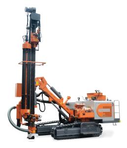 China 23m Drilling Depth Hydraulic Track DTH Drilling Rig 125HP Diesel Engine factory