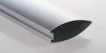 Aluminum Bullet Shaped Profile Suspended Baffle 20Wx100H Powder Coating