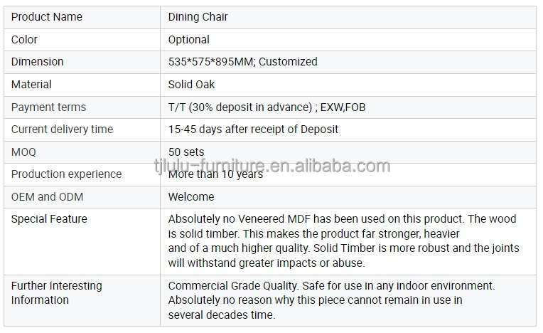 PU Leather Wooden Legs Dining Chair for Specific in Modern Dining Room Furniture
