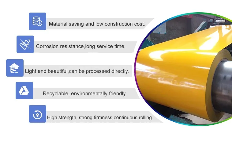 Stock Roofing Material JIS G3302 Color Coated Steel Coil PPGI