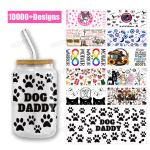 16oz Glass Cup DTF Cup Wraps Transfer Sticker UV DTF Cup Wrap Transfers