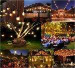 15 E26 Sockets NEW Holiday Christmas 48' Deneve Outdoor String Lights
