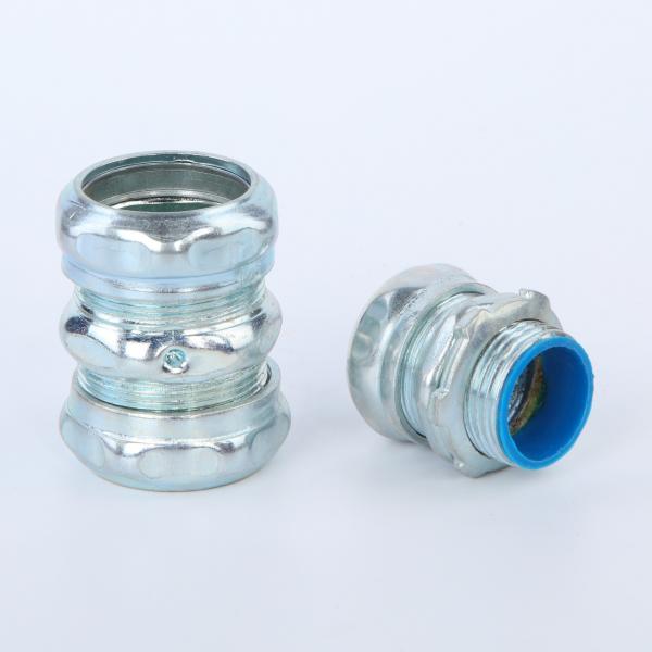 China Electro Galvanised EMT Compression Connector Raintight Steel Material factory