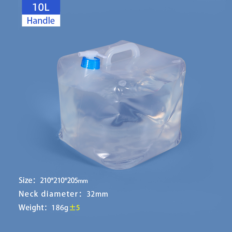 Foldable And Portable 10L Transparent Outdoor Sports Camping Hiking Water Carrier with Tap