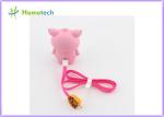 Laptop 5200mah Lipstick Power Bank , PVC Cartoon Cattle External Battery Pack