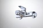 Contemporary Bathtub Bathroom Sink Faucets Chrome Polished , Wall Mounted Type