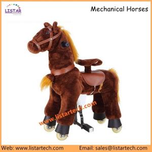 China Creative Kids Riding Plush Horse Toy, Standing Plush Horse Toy, Slow Speed Horse Toy factory