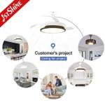 Retractable Ceiling Fan for Bedroom No Noise Warm Light 1stshine LED Folding