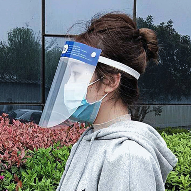 Transparent Medical Protective Face Shield With Adjustable Droplet