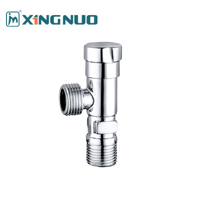 nickel plating brass angle valve with Wrench slot Finish Brass Foot Valve with Stainless Steel Decorative Cover