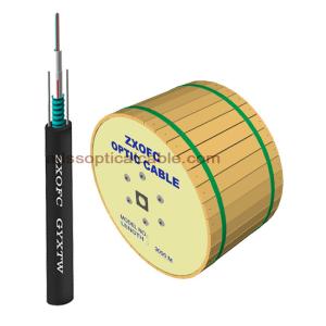 China GYXTW 6 Core Multimode Fiber Optic Cable Steel Wire Armored OM3-300 Meters factory