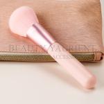 Pink PBT Hair Foundation Powder Makeup Brush Long Lasting 17.3cm