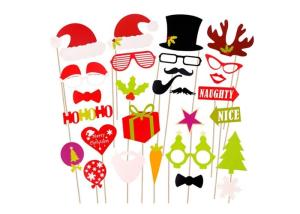 China 20 Cm Felt Christmas Decorations Photo Props With Small Bamboo Sticks factory