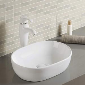 China Ceramic Oval Counter Top Bathroom Sink 18 Inch 15&quot; Depth factory