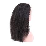 Jet Black Real Virgin Hair Lace Wigs , 100 Human Full Lace Wigs Kinky Curly