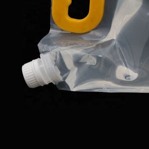 Heat Seal PE Membrane Foldable Clear Spout Beverage Pouch