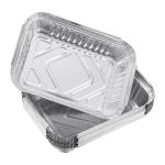Hotsale Food Grade Custom Logo Rectangle Aluminum Takeaway Foil Food Containers