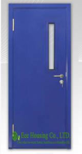 China UL Label Steel Fire Rated Door with Glass Vision For Commercial Building/ School / Hospital factory