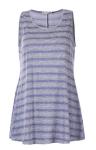 Stretchy Striped Pleat Women Short Dress Spring / Autumn Style Loose Type