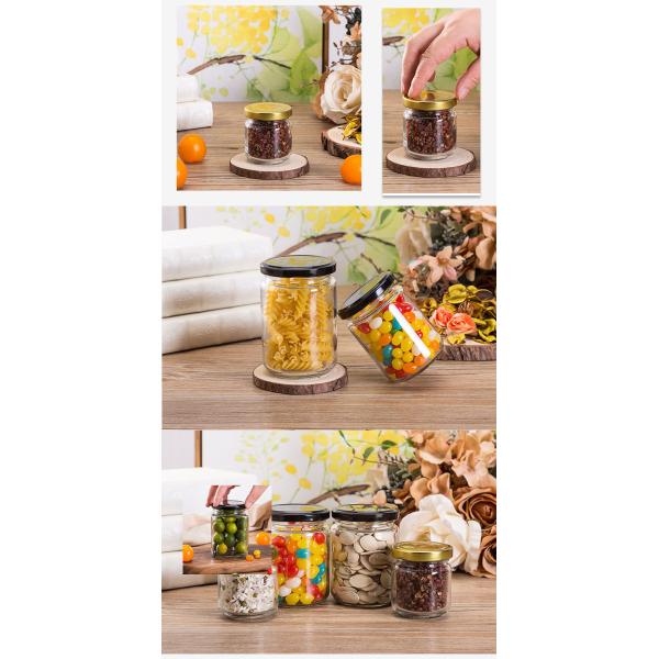 Food Safety Sealing Jelly Jars , 200ml / 250ml / 350ml Small Glass Containers
