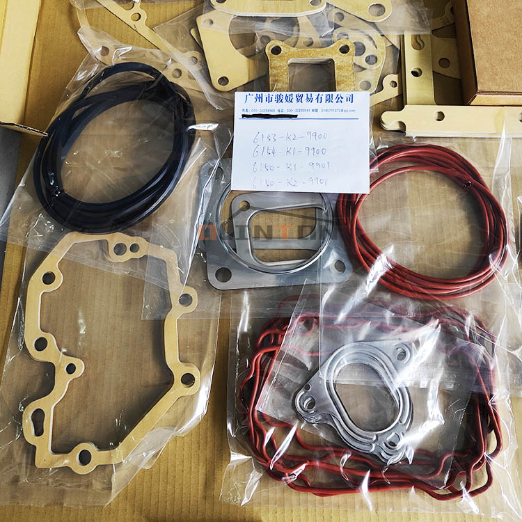 Construction Machinery Parts 6D125E-2 Engine Cylinder Head Gasket Kit 6153-K1-9900 6153-K2-9900