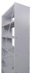 Double Upright Single Sided Metal Open Bookshelf