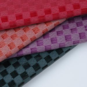 China PVC Synthetic Leather Fabric Chessboard Bags Custom Faux Leather factory