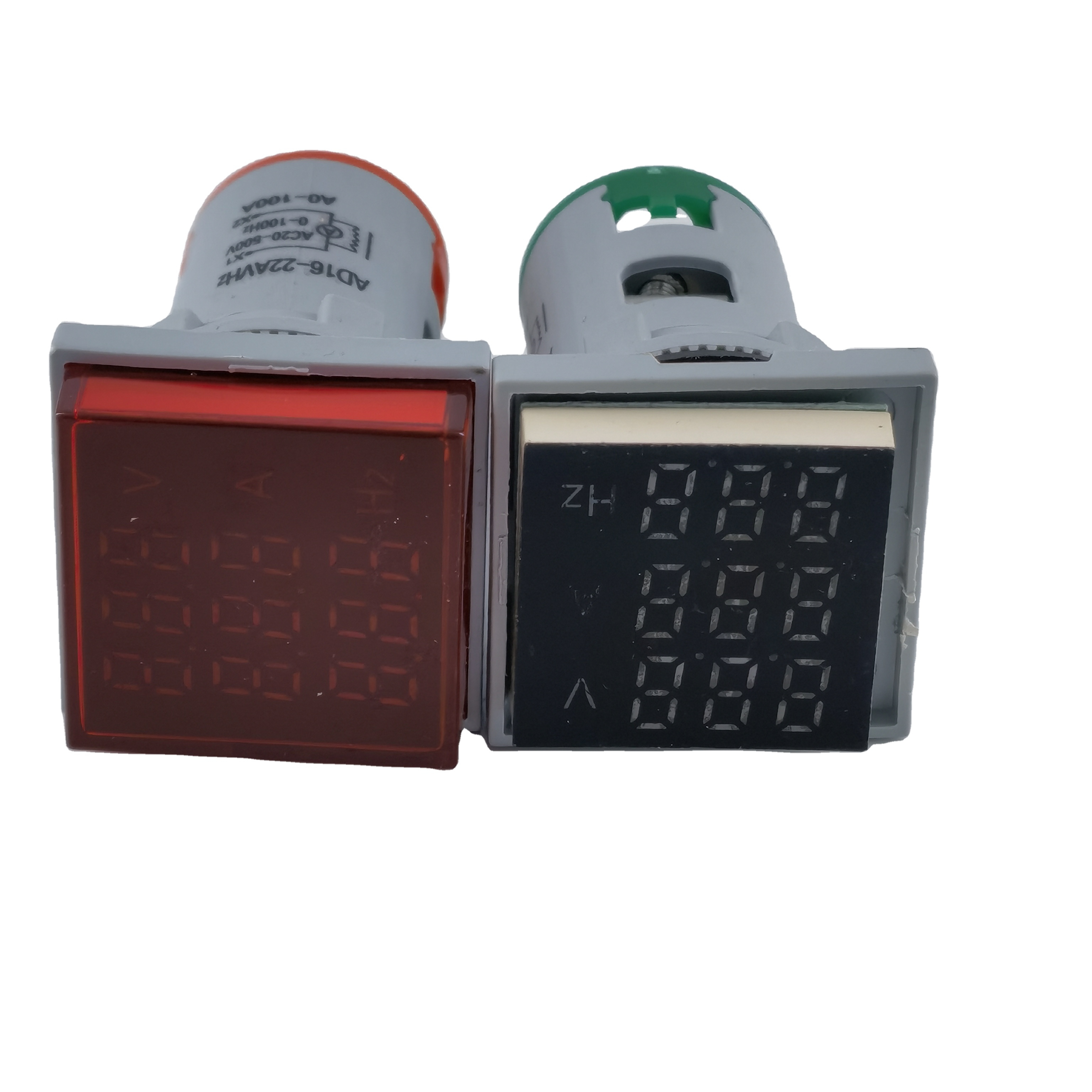 22mm Red Square Ammeter Voltmeter Frequency Meter Led indicator with transformer