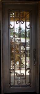 China Wrought Iron Door With Square Top factory