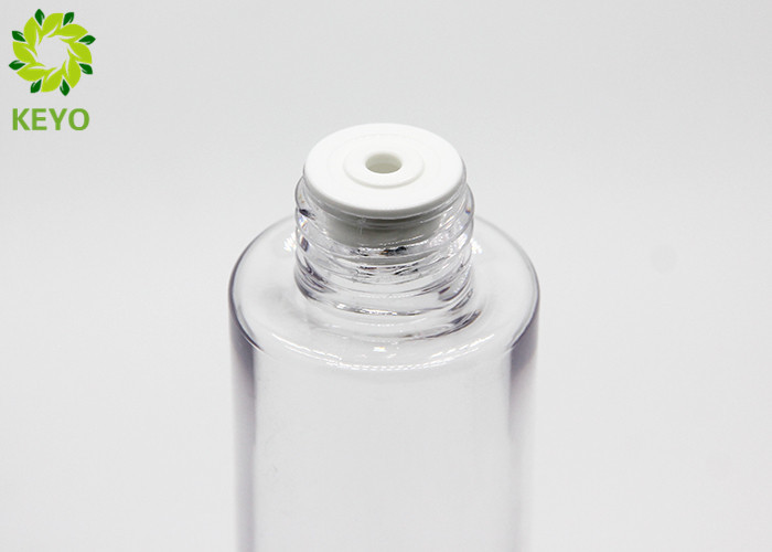 Clear Round PETG Material Empty Conditioner Bottle 110ml With White Screw Cap