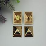 Bag hardware accessories light gold button decoration square shape rivet stud 25