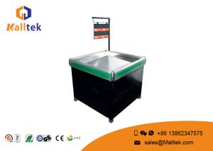 China Retail Store Supermarket Vegetable Display Rack Single Layer With SS Tube Frame factory