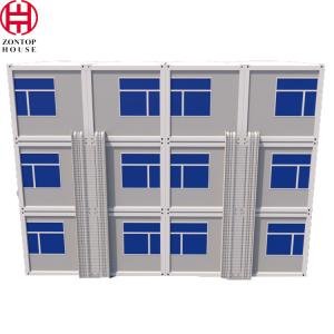 China Zontop China 4 Bedrooms Luxury Prefabricated Modern Quick Concrete 20ft Container Homes 2 Story Prefab House factory