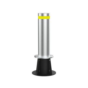 China Access Control Carbon Steel Driveway Security Post In 350mm Depth Fixed Bollards factory