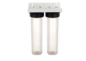 China 20'' big clear whole house water filter housings 1'' port with double sump factory