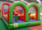 Colorful Giant Inflatable Obstacle Course Bouncer For Sport Filed