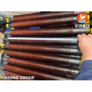 China ASTM A106 Gr.B Embedded Finned Tube with Cu-T2 Fins For Process Gas Coolers on sale