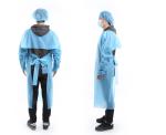 Manufacturer hot sale high quality disposable blue waterproof cpe plastic gown