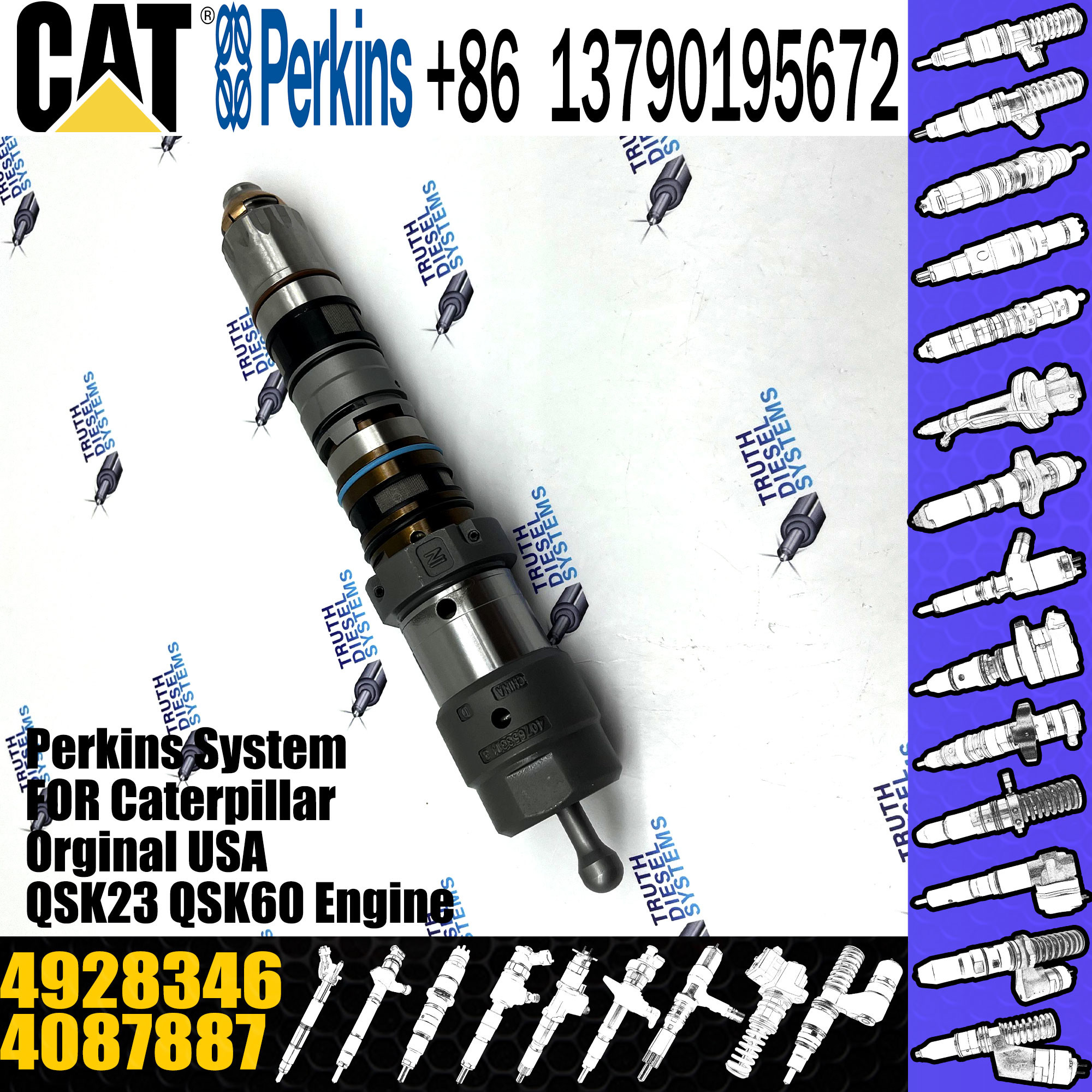 K19 KTA19 Cummins Diesel Injector 4087887 Diesel Engine Fuel Injector
