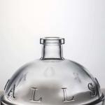 Customized 700ml Glass Liquor Bottle for Whisky Gin Rum Hemispheres and