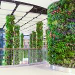 Fire Retardant Artificial Landscape Trees Pillar Plant Shopping Mall Decor
