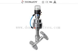 China Pneumatic Sanitary Angle Seat Valve control valves factory