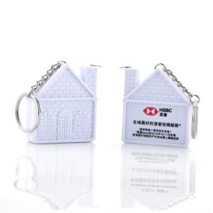 China 1m 2m Steel Tape Measure House Shaped Compact Size With Keychain on sale